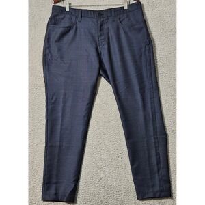 Emporio Armani Navy Blue 100% Virgin Wool 5 Pocket Casual Chino Pants Size 36x27